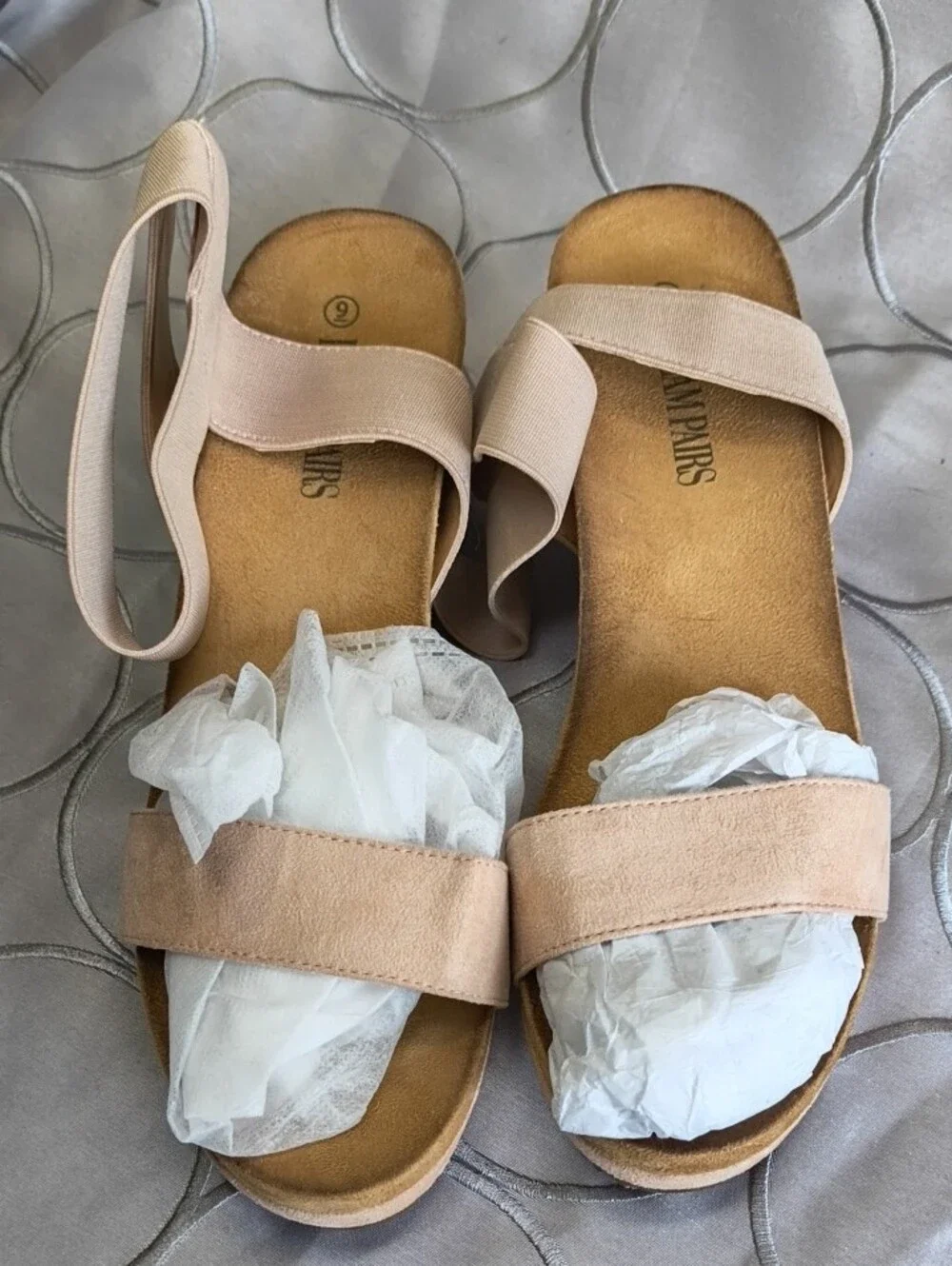 Dream Pairs Blush Suede Ankle Strap Wedge Sandals SS3
